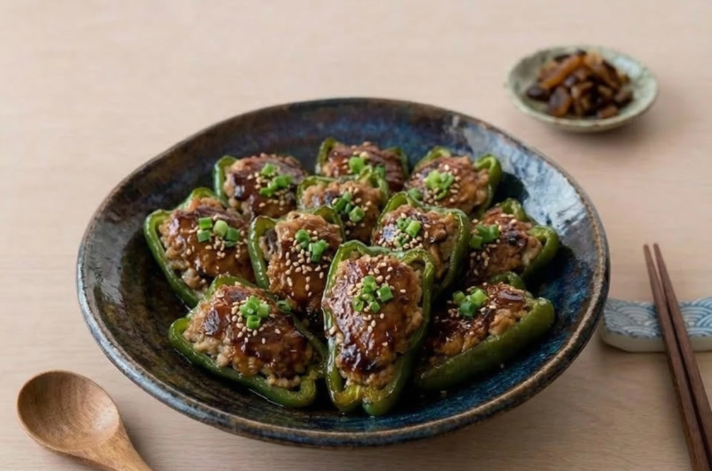 Japanese style Stuffed Capsicum