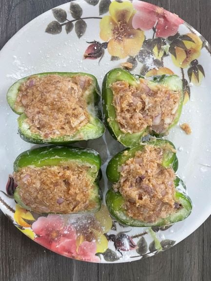 Japanese style Stuffed Capsicum