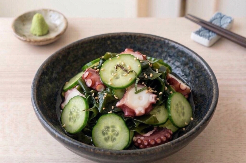 Tako no sunomono (Marinated Seaweed and Octopus)