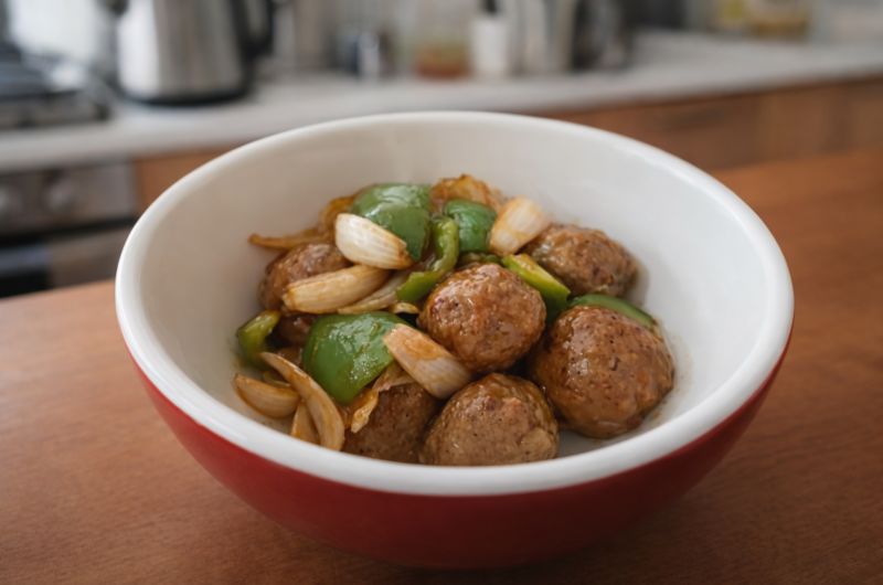 Meat ball with sweet and sour sauce