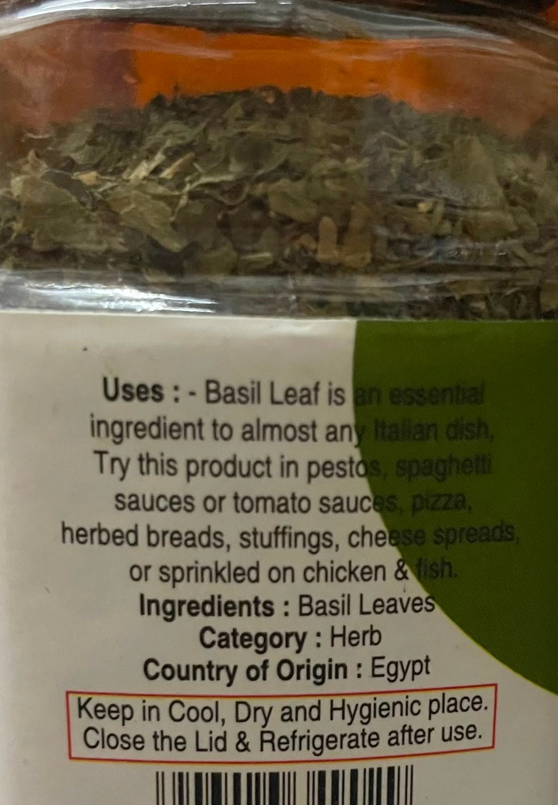 Basil ingredients