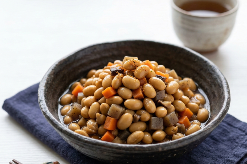 Japanese style Soybeans Recipe - Gomoku-mame