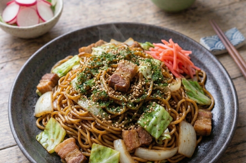 Yakisoba (stir-fried noodles)