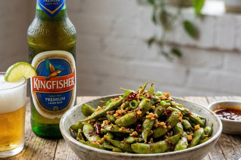 Spicy Garlic Edamame