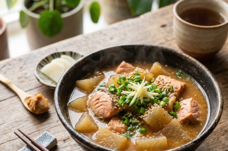 Salmon Radish Stew