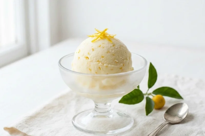 Yuzu Peel Milk Sherbet