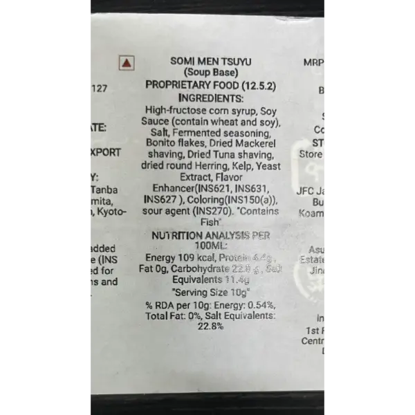 somi mentsuyi ingredients